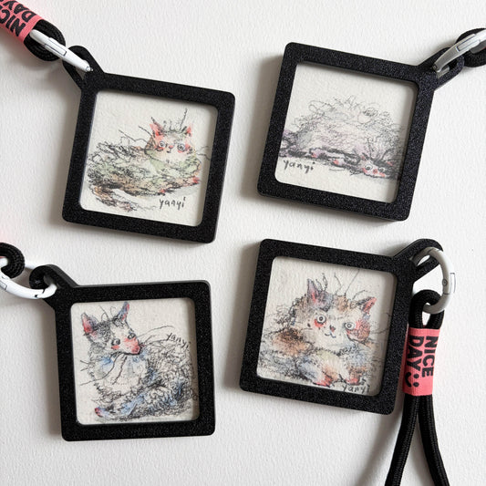 4 Original Stray Cats Watercolor Painting