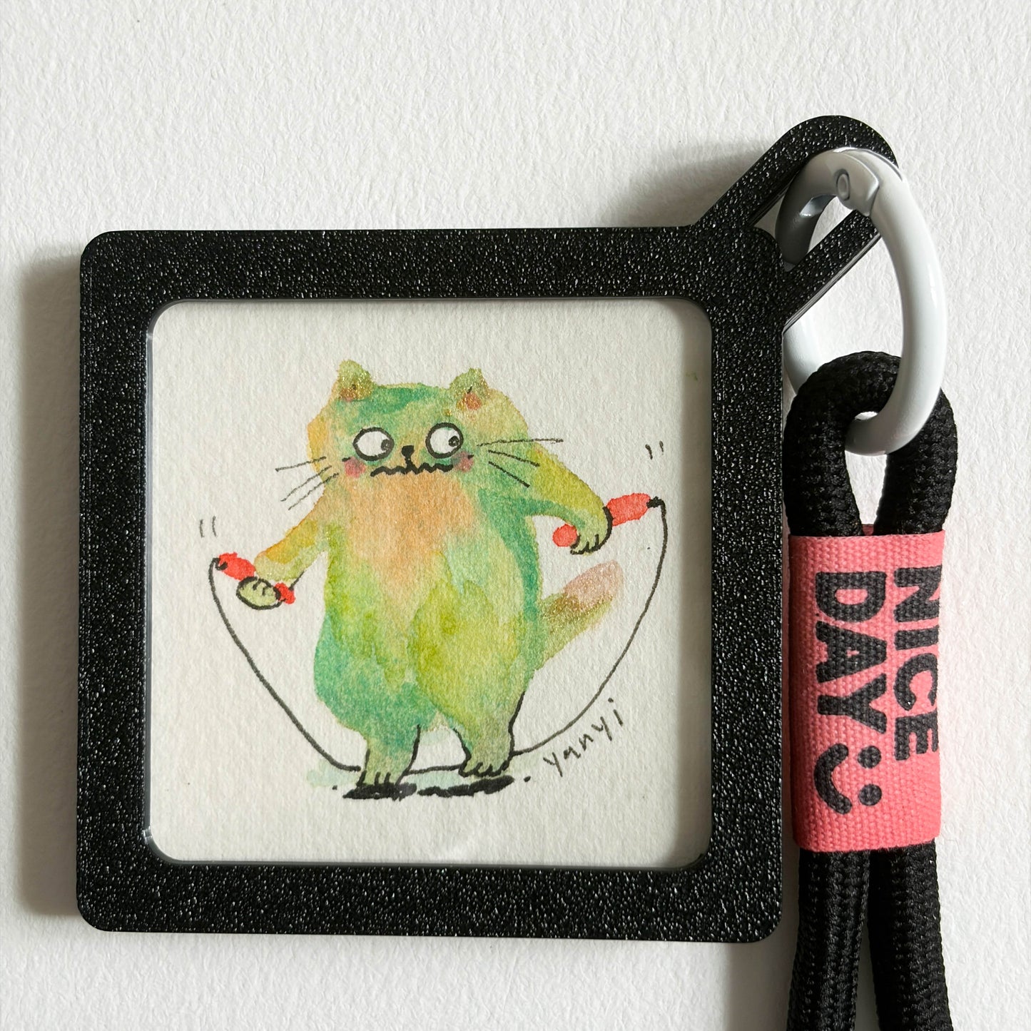 4 Original Jumping Rope Cats Watercolor Painting