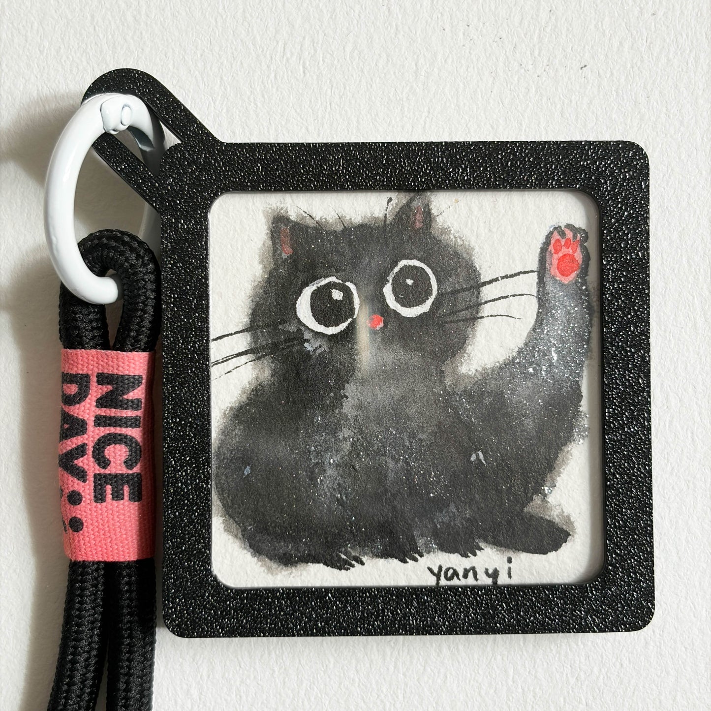 4 Original Black Cats Watercolor Painting