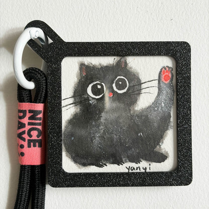 4 Original Black Cats Watercolor Painting
