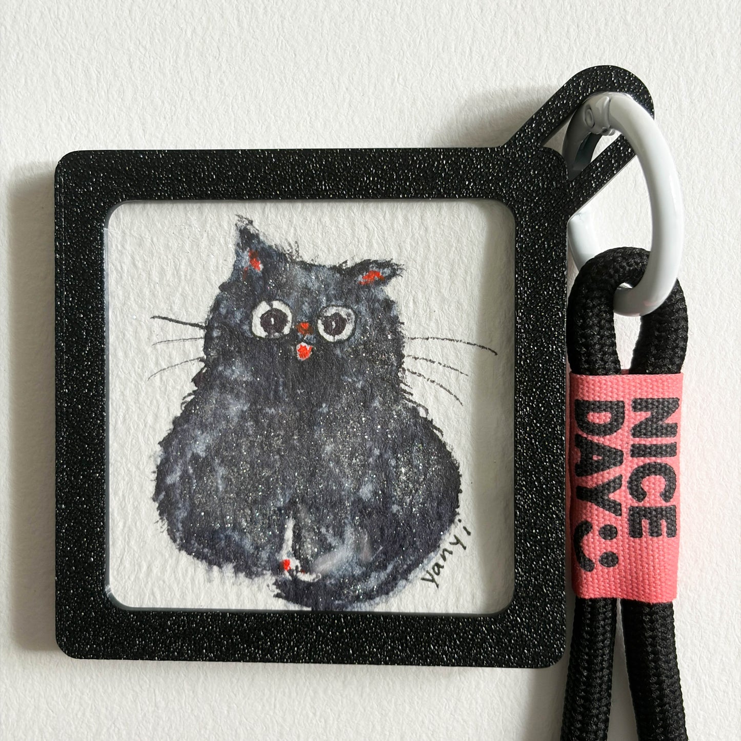 4 Original Black Cats Watercolor Painting