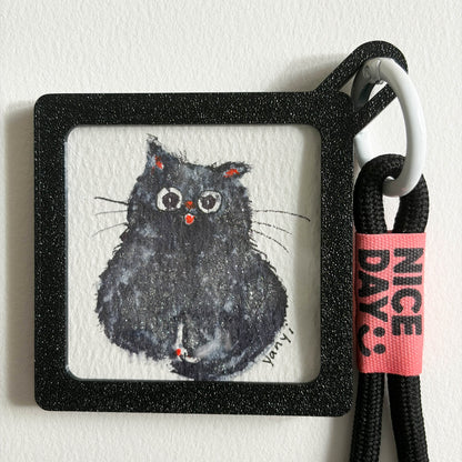 4 Original Black Cats Watercolor Painting