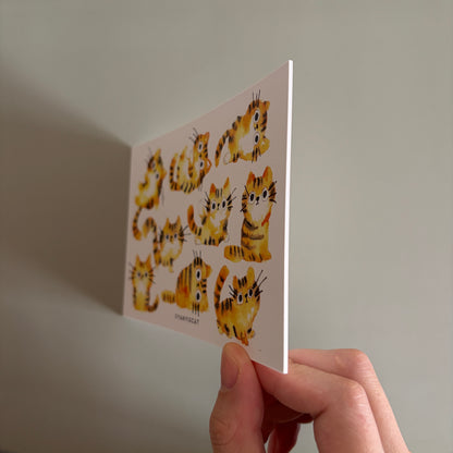 Postcard-9 little yellow cats